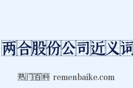 两合股份公司近义词是什么意思的图片